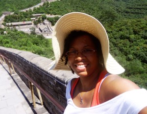Me taking a rest on the Great Wall